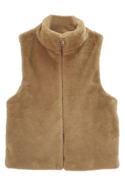 Solid Faux Fur Vest See size chart under “more details” The Fashion Celestial