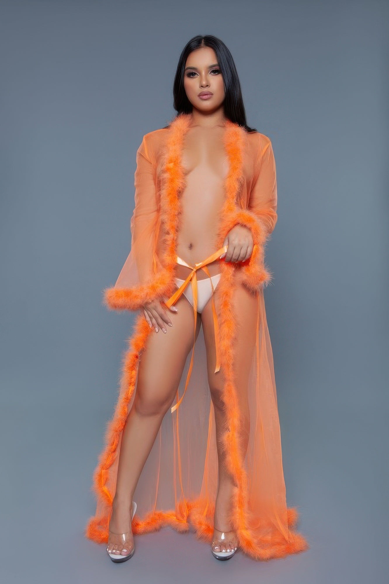 Marabou Robe See size chart under “more details” The Fashion Celestial