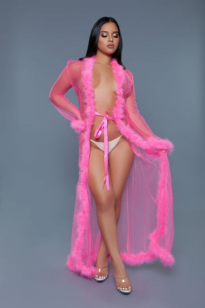 Marabou Robe See size chart under “more details” The Fashion Celestial