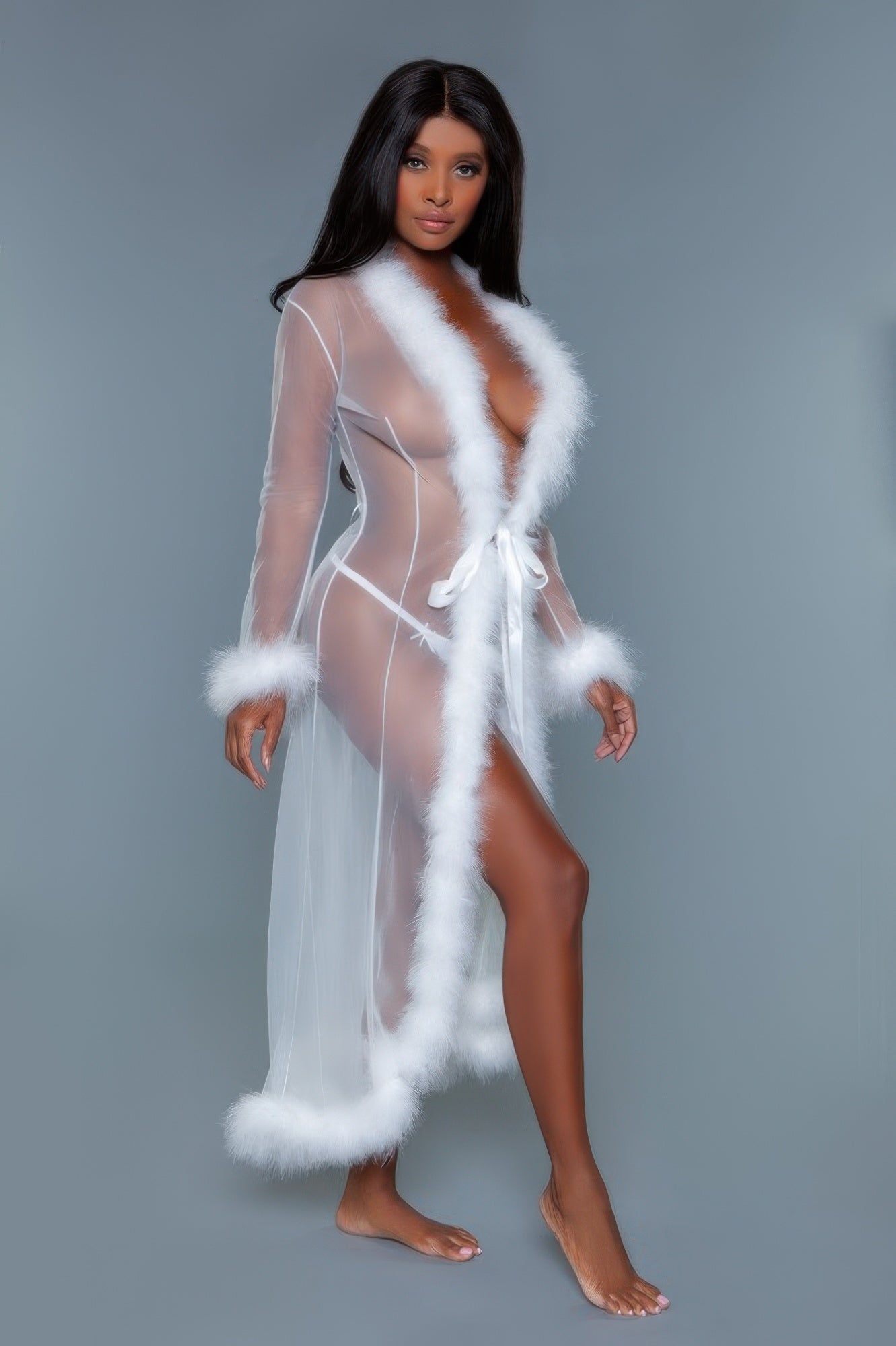 Marabou Robe See size chart under “more details” The Fashion Celestial