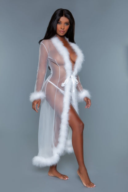 Marabou Robe See size chart under “more details” The Fashion Celestial