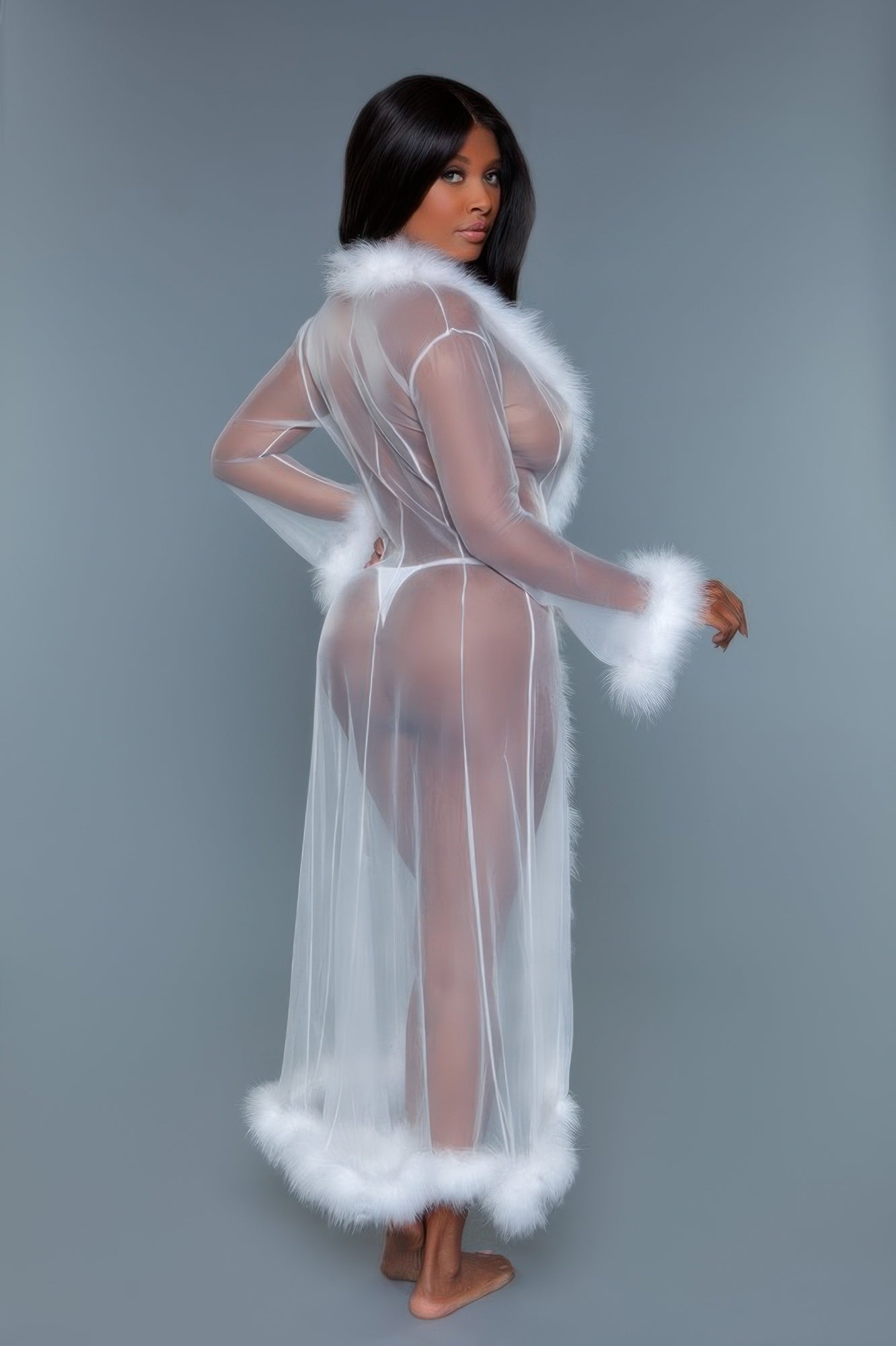 Marabou Robe See size chart under “more details” The Fashion Celestial