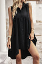 Sleeveless Solid Peplum Shirt Dress See size chart under “more details” The Fashion Celestial