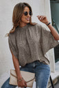 Mock Neck Batwing Sleeve Solid Loose Blouse See size chart under “more details” The Fashion Celestial