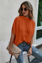 Mock Neck Batwing Sleeve Solid Loose Blouse See size chart under “more details” The Fashion Celestial