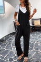 Pocketed Spaghetti Strap Loose Sleeveless Jumpsuit See size chart under “more details” The Fashion Celestial