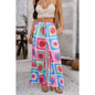 Allover Print Drawstring Pockets Wide Leg Pants See size chart under “more details” The Fashion Celestial