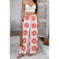 Allover Print Drawstring Pockets Wide Leg Pants See size chart under “more details” The Fashion Celestial