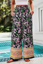 Floral Print Wide Stright Leg Pockets Elastic Pant See size chart under “more details” The Fashion Celestial
