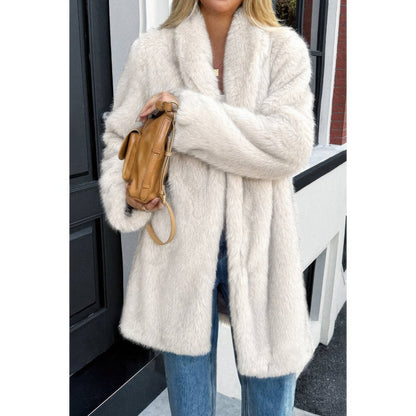 Solid Fluffy Faux Fur Shaggy Long Body Outwear See size chart under “more details” The Fashion Celestial