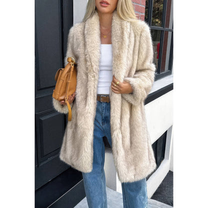 Solid Fluffy Faux Fur Shaggy Long Body Outwear See size chart under “more details” The Fashion Celestial