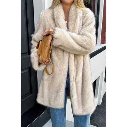 Solid Fluffy Faux Fur Shaggy Long Body Outwear See size chart under “more details” The Fashion Celestial