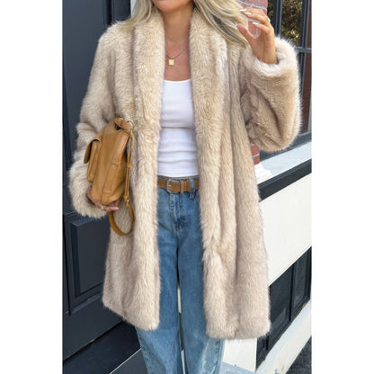 Solid Fluffy Faux Fur Shaggy Long Body Outwear See size chart under “more details” The Fashion Celestial