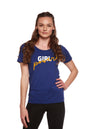 Girl Power Printed Women's Bamboo/Cotton Short Sleeve Scoop Neck T-Shirt Spun Bamboo