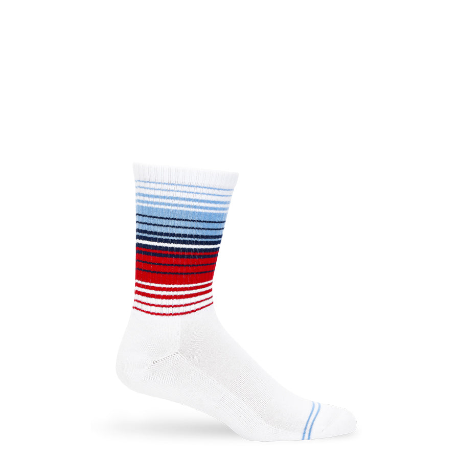 White Ombre Stripe Casual Crew DeadSoxy