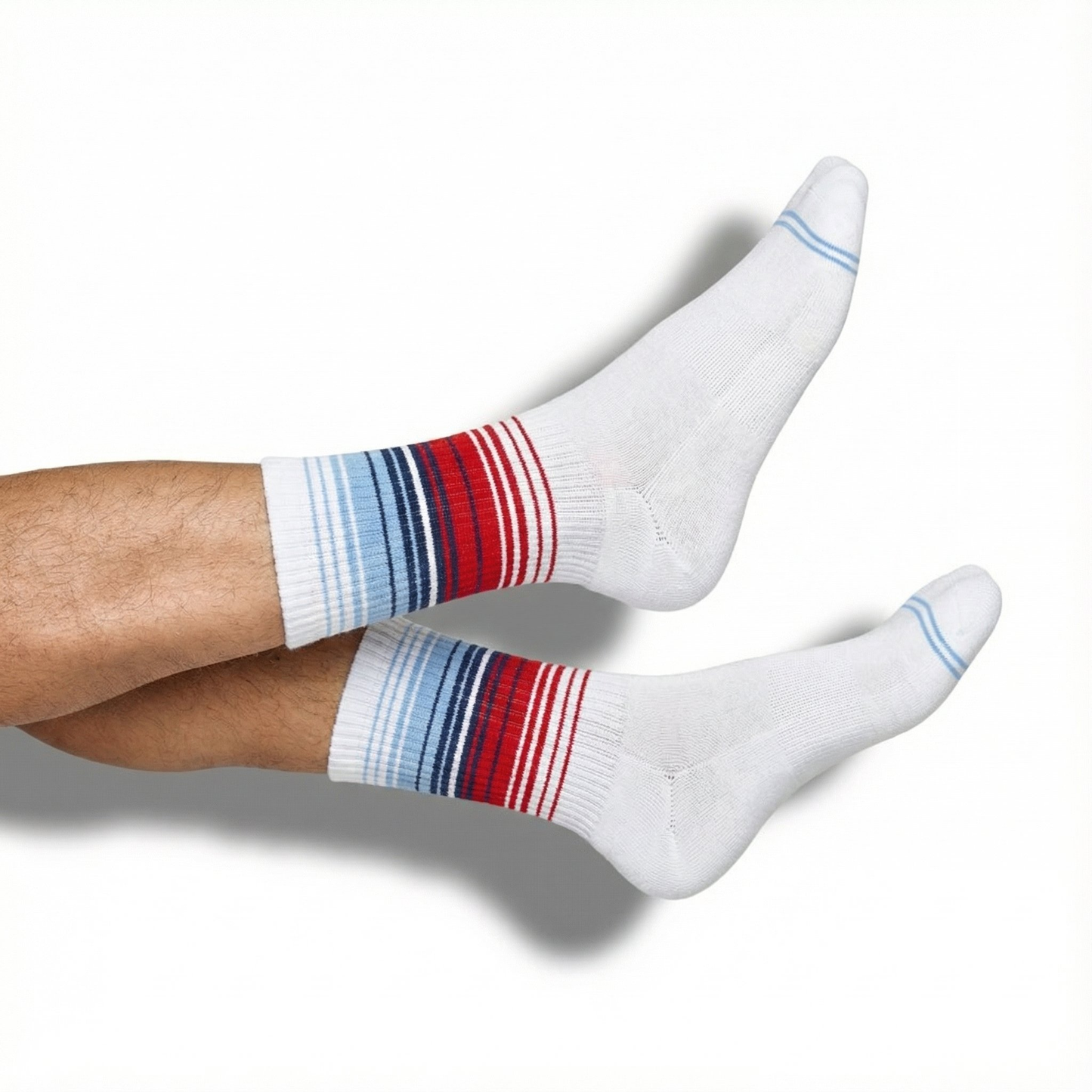 White Ombre Stripe Casual Crew DeadSoxy