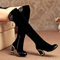 Embroidered Thick High Heeled Fashion Women Shoes