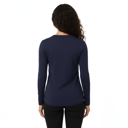 Drew Navy Long Sleeve Crew Auragen