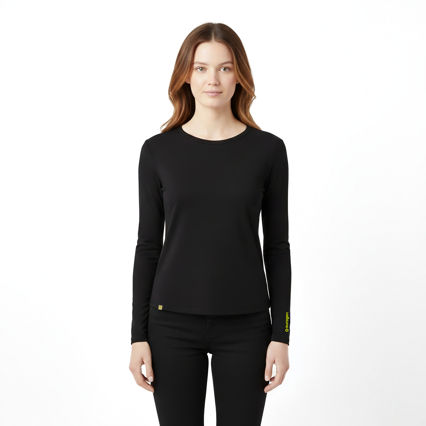 Drew Black Long Sleeve Crew Auragen