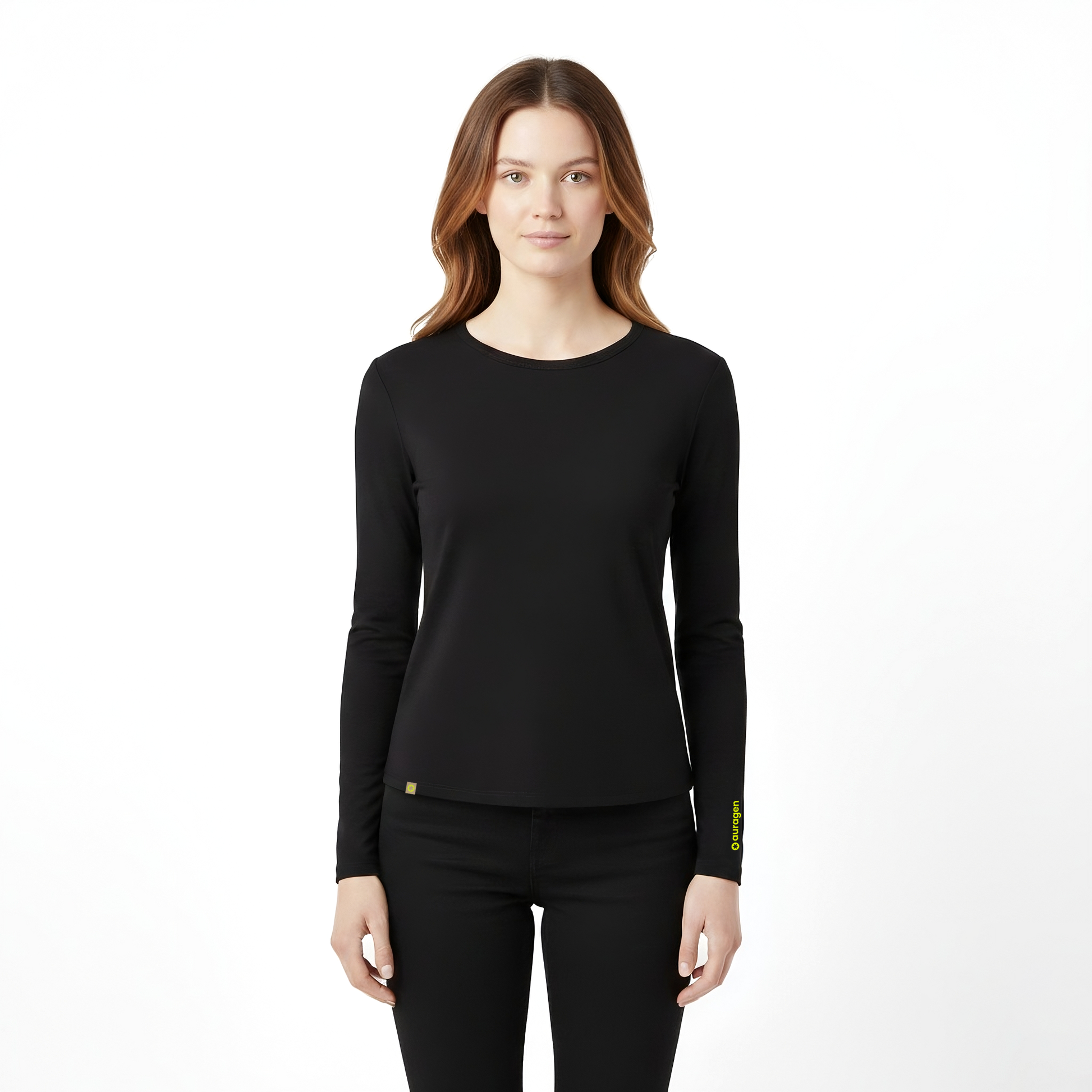 Drew Black Long Sleeve Crew Auragen