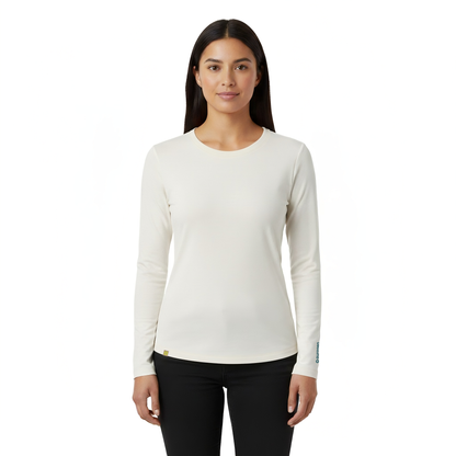 Drew White Long Sleeve Crew Auragen