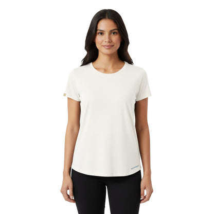 Kenzi White Short Sleeve Crew Auragen