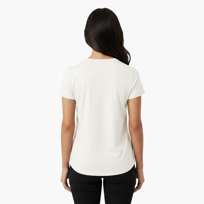 Kenzi White Short Sleeve Crew Auragen