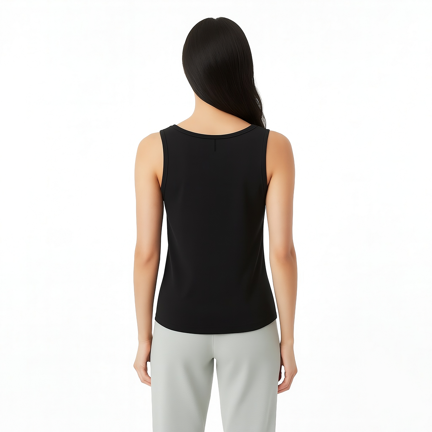 Alexa Black Scoop Neck Tank Auragen