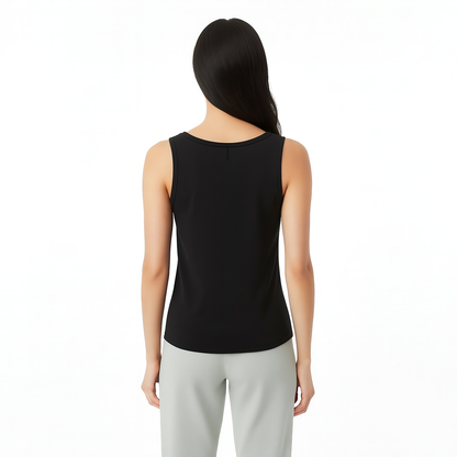 Alexa Black Scoop Neck Tank Auragen