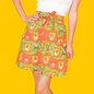 Brownstone Betties A-Line Skirt in Pumpkin & Olive Blue Platypus Clothing