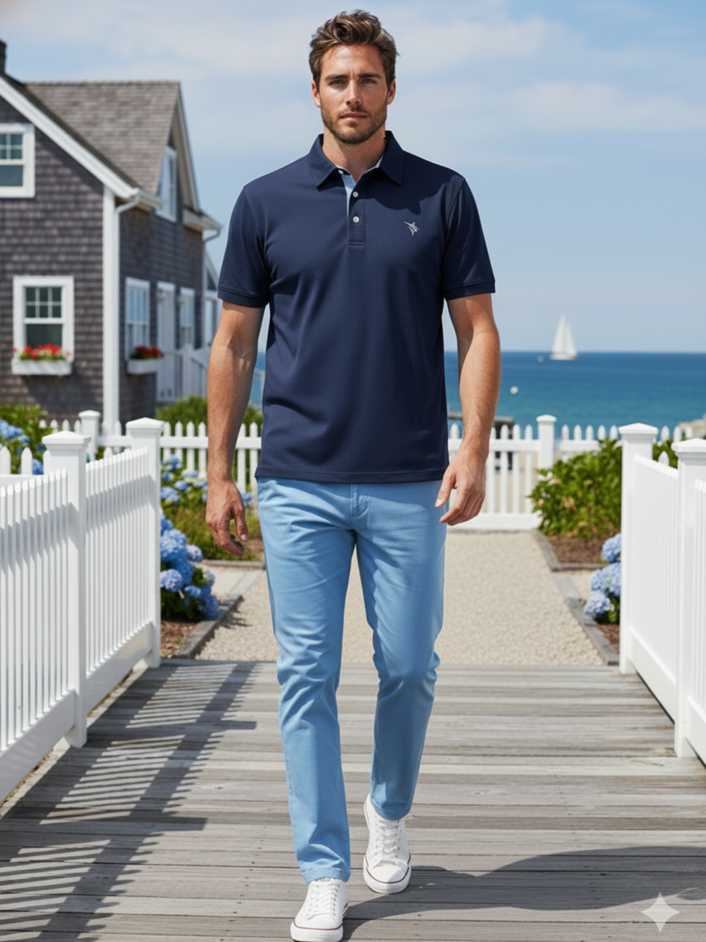 Coastline polo navy White Water Life