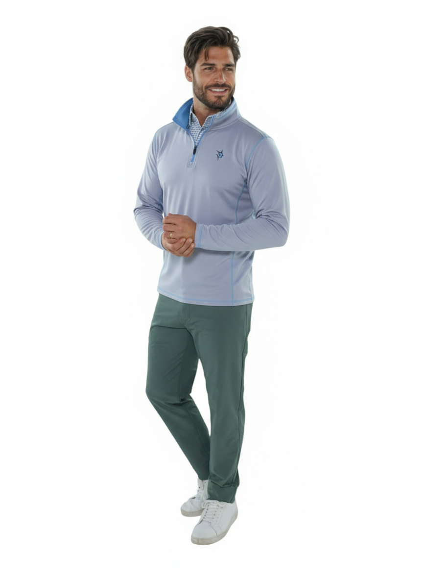 Montauk Quarter Zip Midweight Comfort White Water Life
