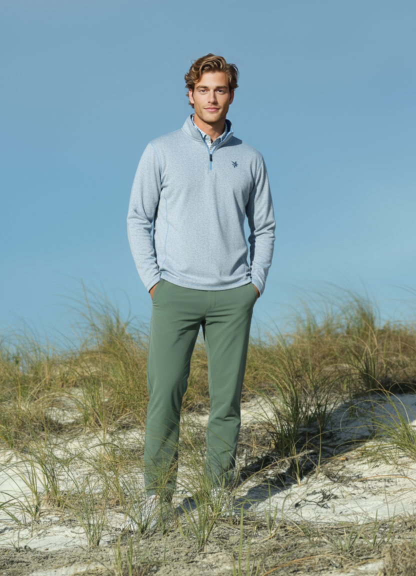 Montauk Quarter Zip Midweight Comfort White Water Life