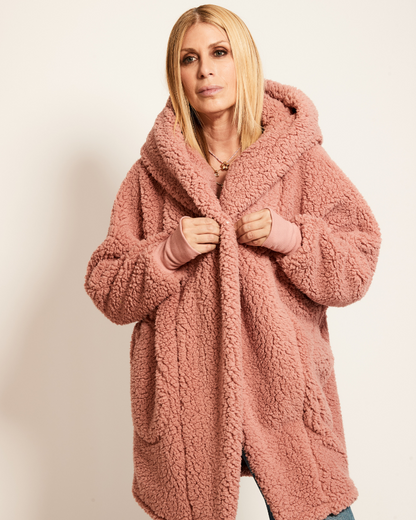 The Warrior Effect™ by Jill Martin Chenille Logo Sherpa Lounger Jacket Jill Martin