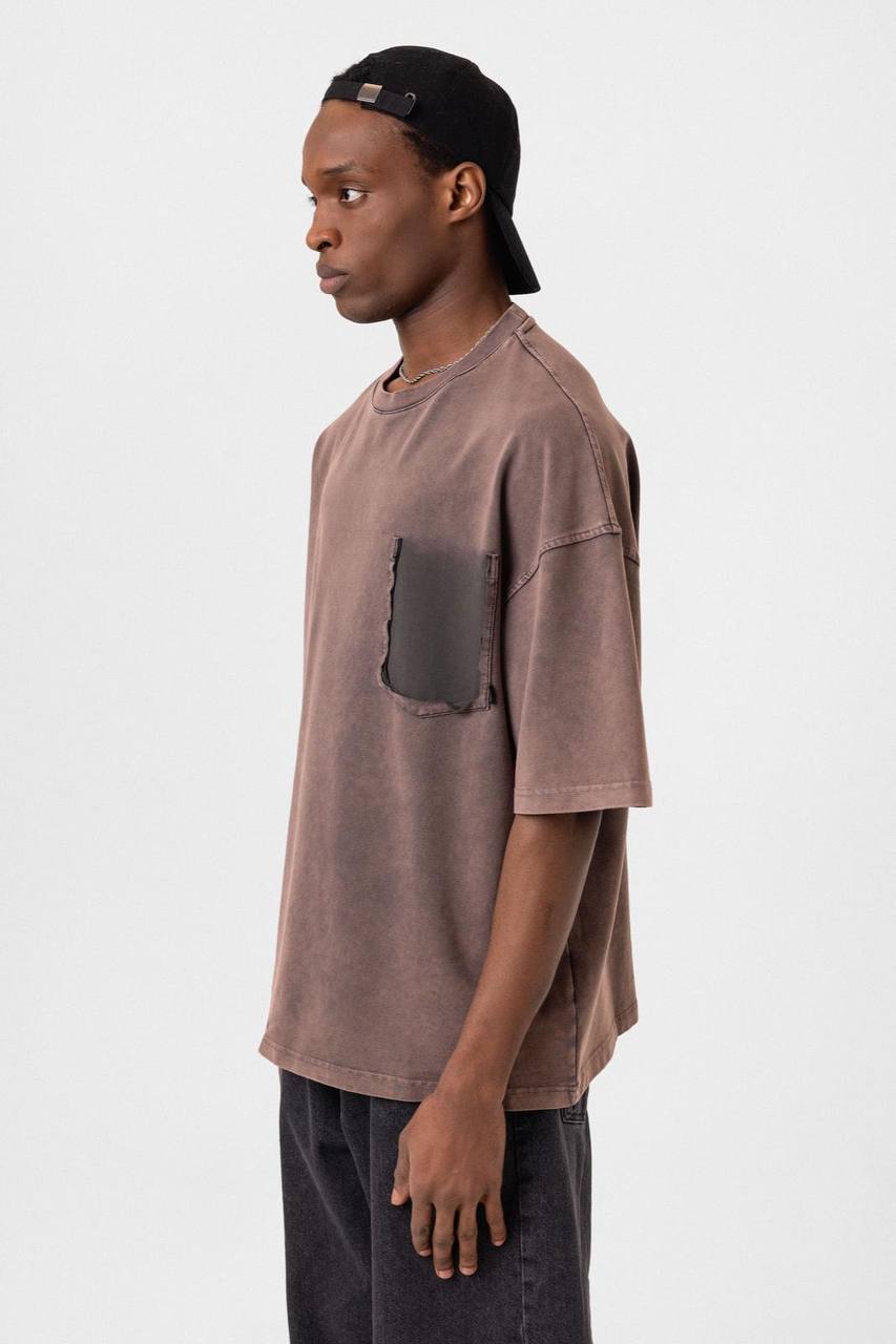 Washed Effect Tee - Vintage Style Soft Cotton T-Shirt - Casual Retro Top Withinblack