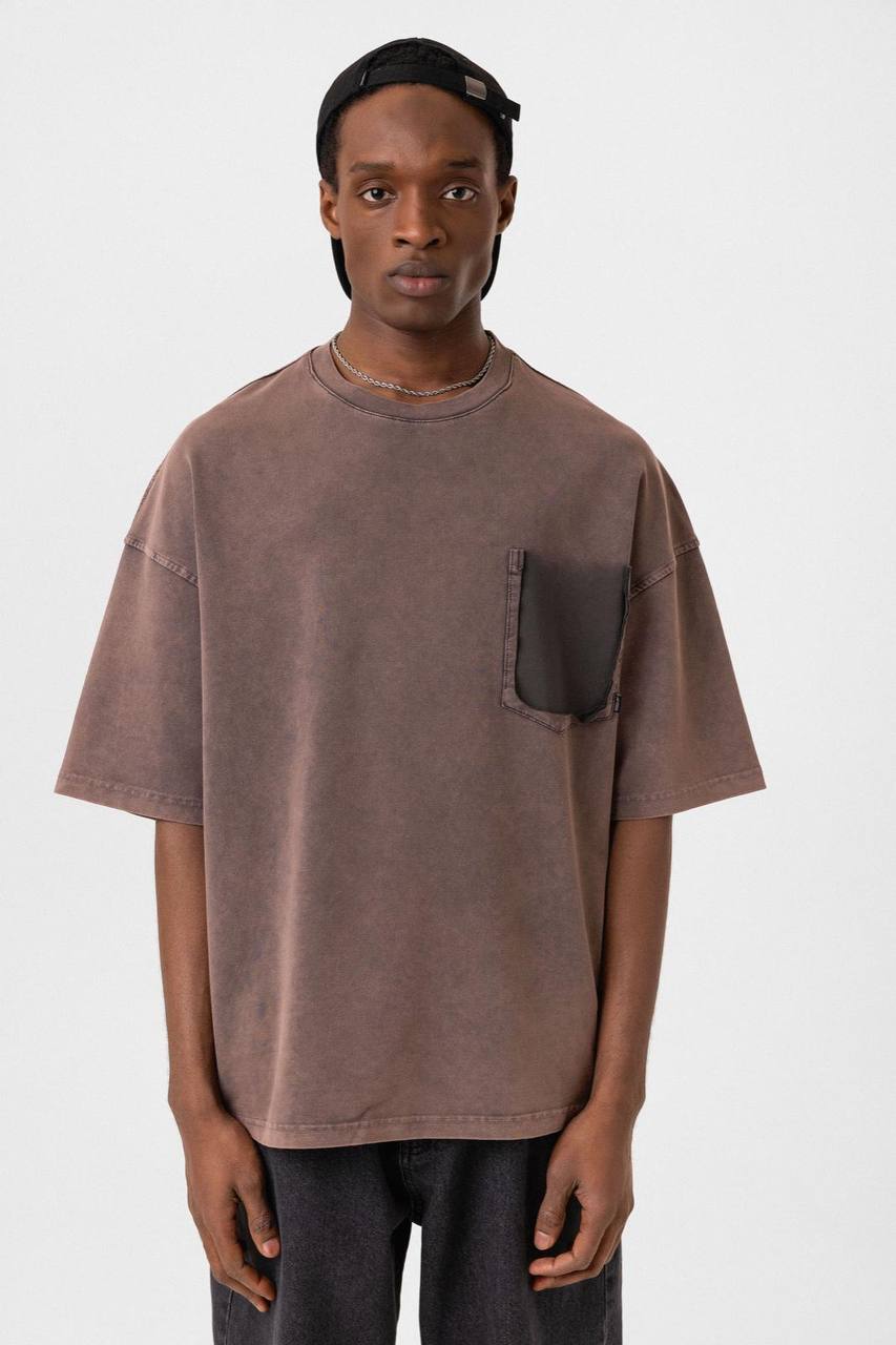 Washed Effect Tee - Vintage Style Soft Cotton T-Shirt - Casual Retro Top Withinblack