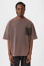 Washed Effect Tee - Vintage Style Soft Cotton T-Shirt - Casual Retro Top Withinblack