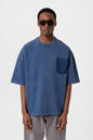 Washed Effect Tee - Vintage Style Soft Cotton T-Shirt - Casual Retro Top Withinblack