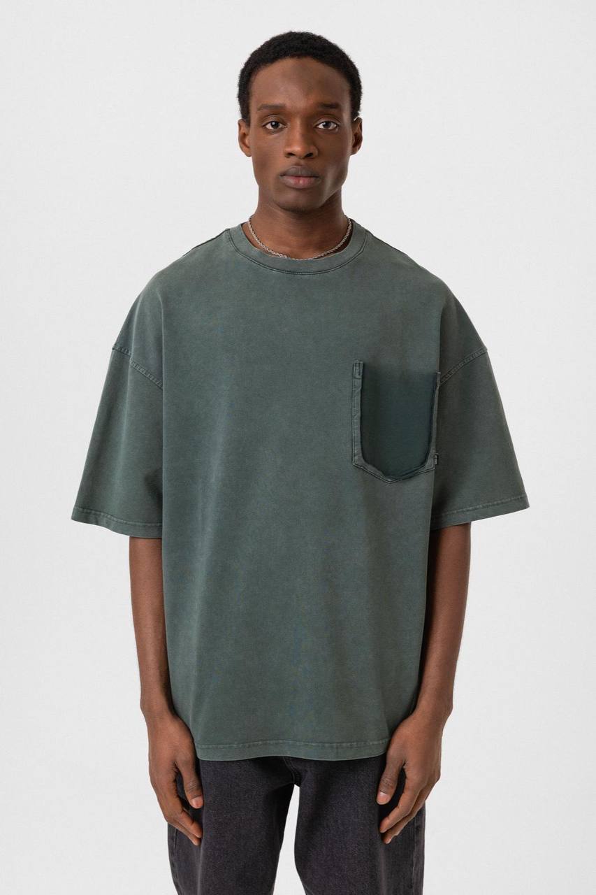 Washed Effect Tee - Vintage Style Soft Cotton T-Shirt - Casual Retro Top Withinblack