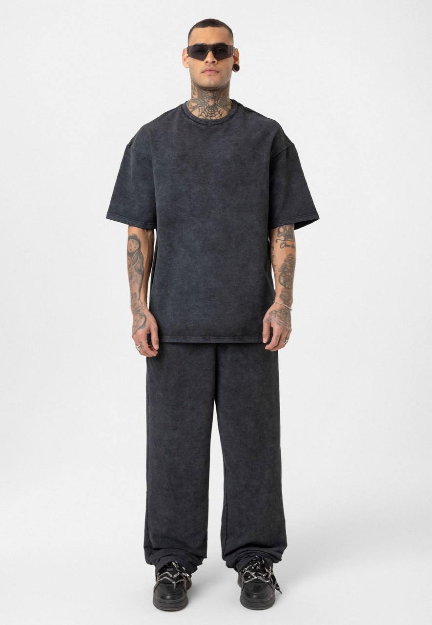Oversized Washed Tracksuit Set Withinblack