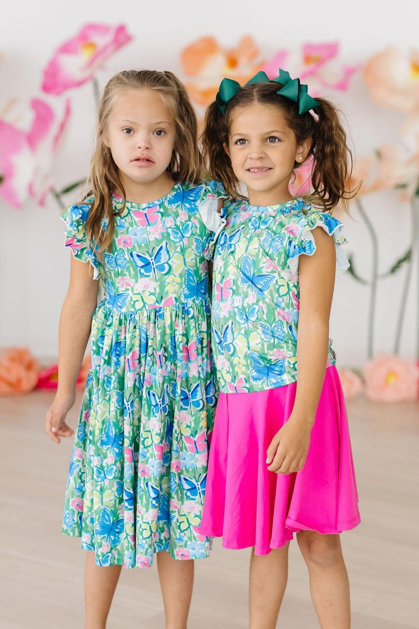 Watercolor Butterflies Flutter Sleeve Twirl Dress Mila & Rose ®