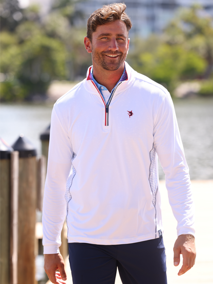 Monterey Performance Quarter Zip White Water Life