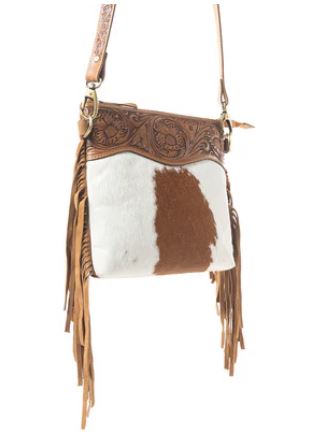 Western Meadows Brown Hair-on Cowhide Crossbody Bag Country in My Heart