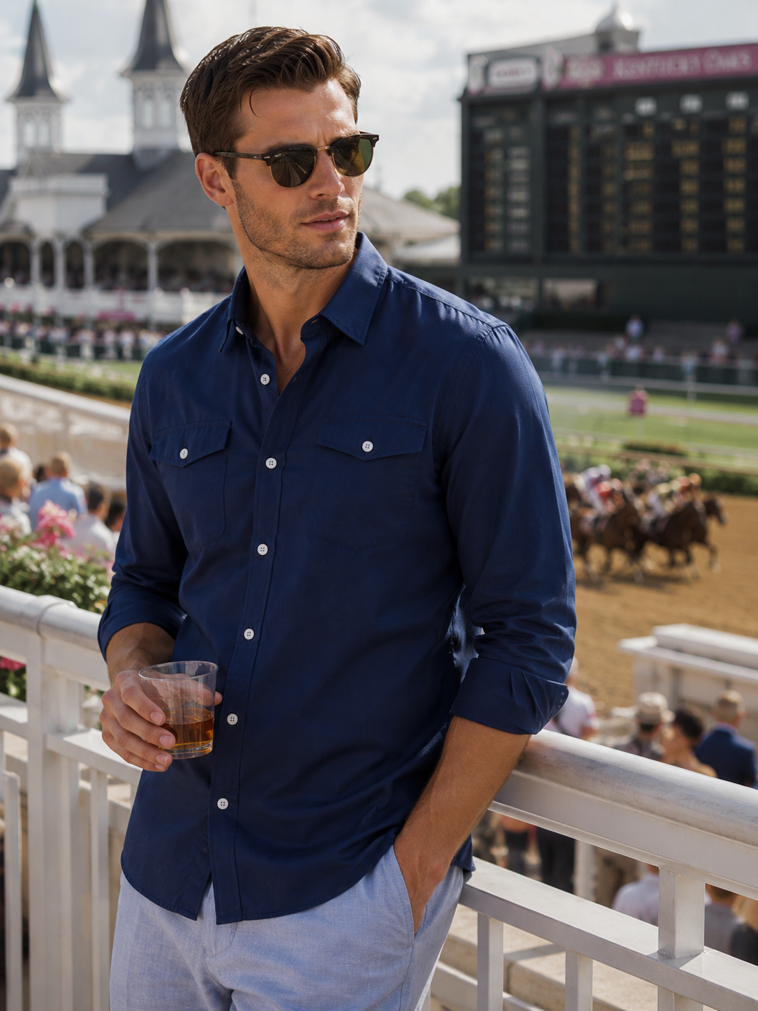 Buki’s Cinqo Western Tech Shirt - Navy Buki