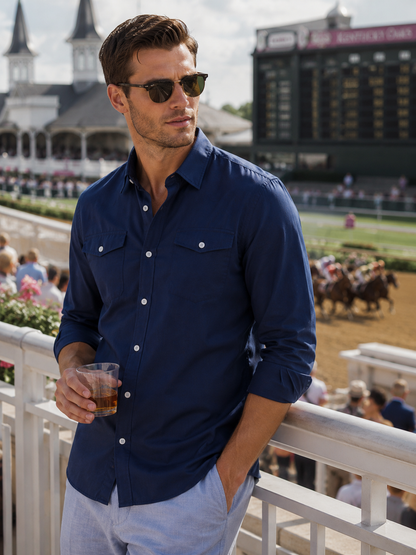 Buki’s Cinqo Western Tech Shirt - Navy Buki