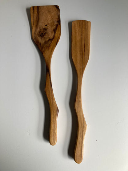 Teak Wavy Spatulas Village Thrive
