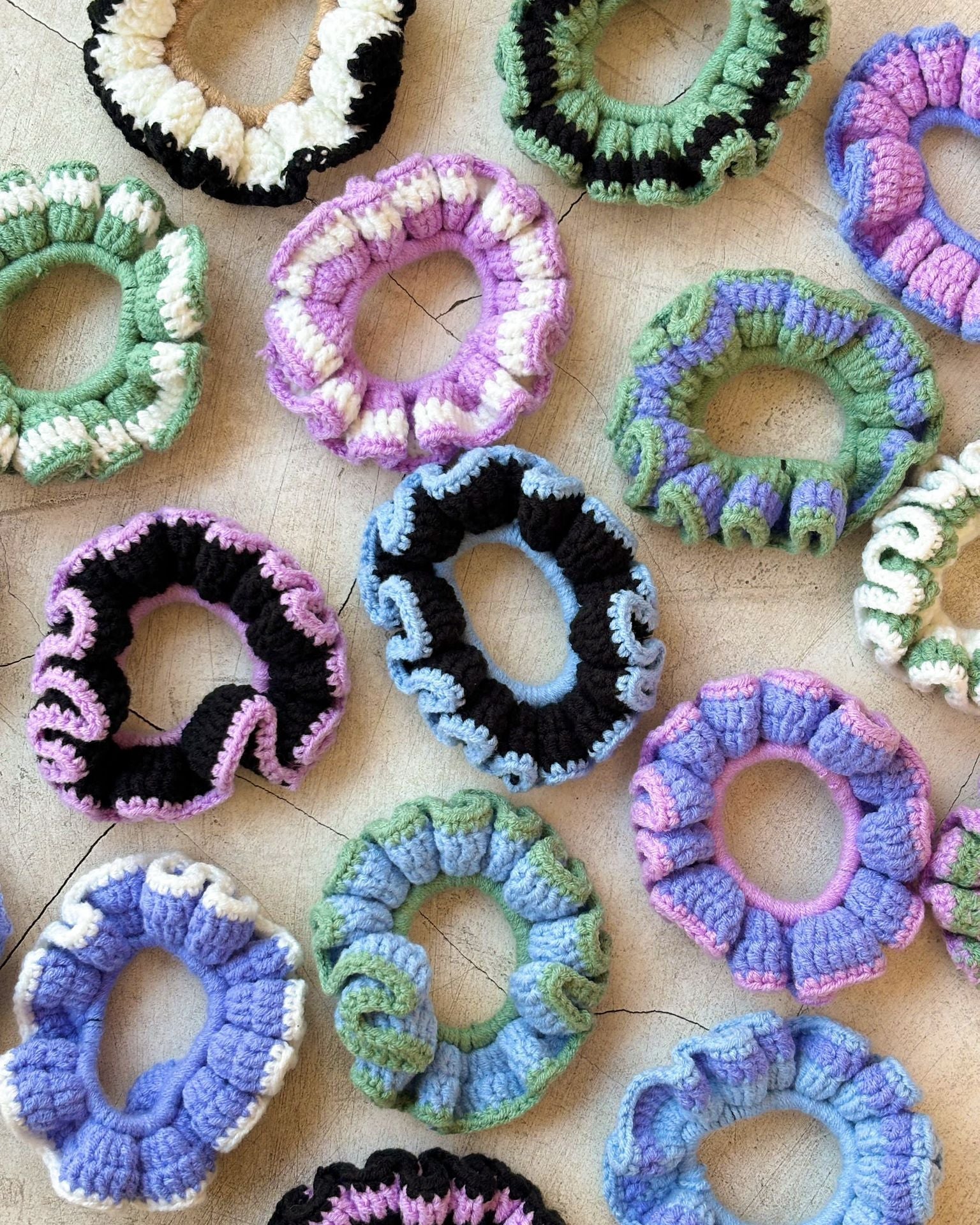 Cotton Crochet Scrunchie - Set of 3 Village Thrive