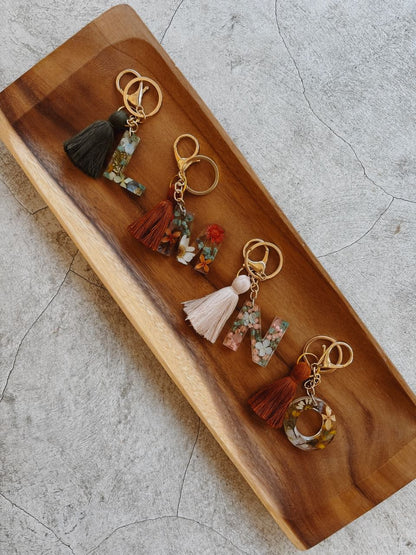Wildflower Letter Keychain Village Thrive