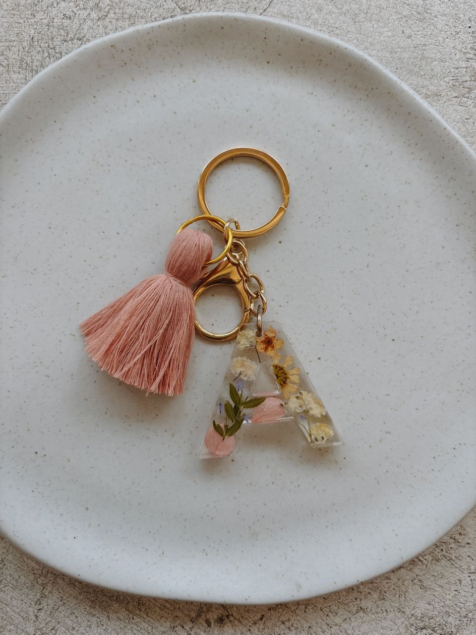 Wildflower Letter Keychain Village Thrive