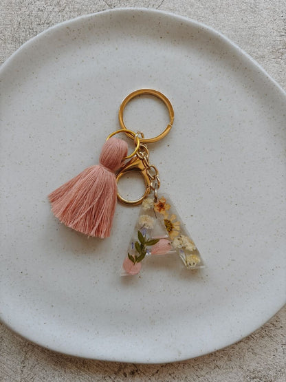 Wildflower Letter Keychain Village Thrive